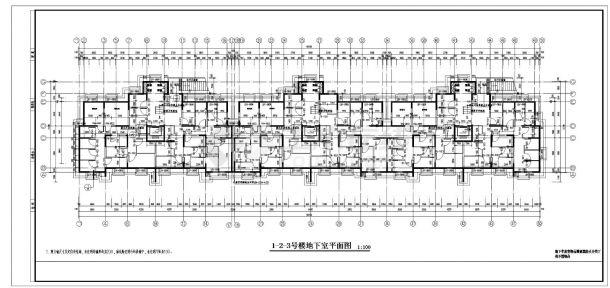 某市板式小高层住宅楼建筑施工图cad规划详图